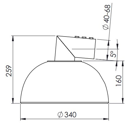 9908481 5° Horisontellt rörfäste Polaris