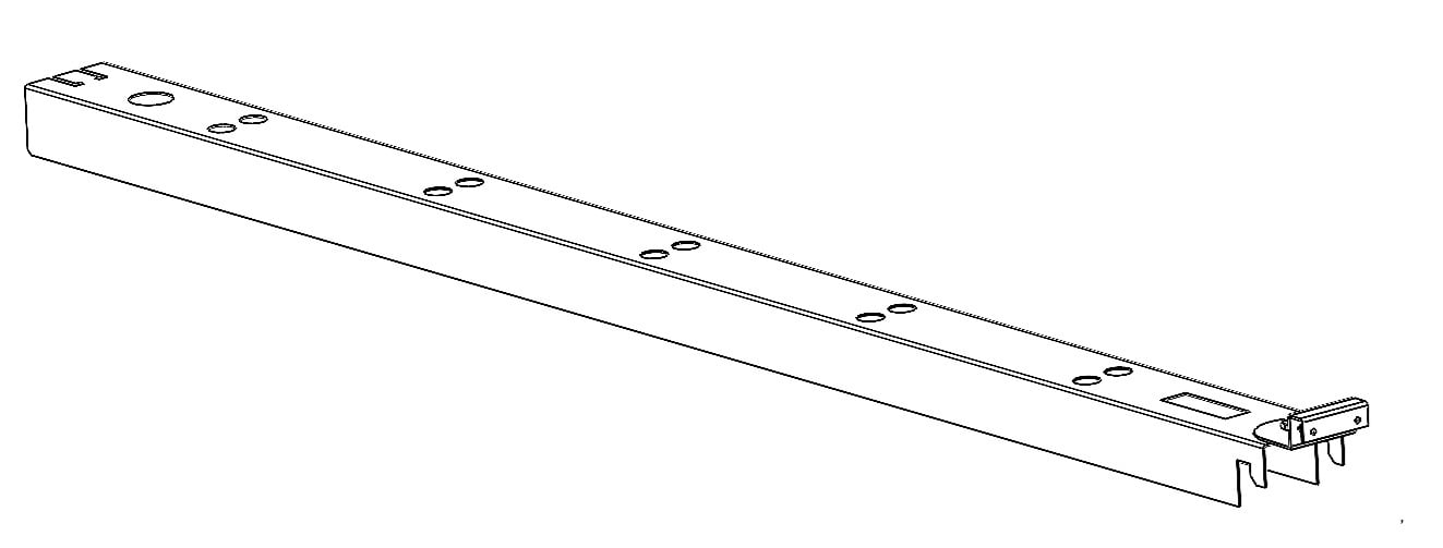 E1500242 Omega linear gen3 45 degree long ramp bracket zink