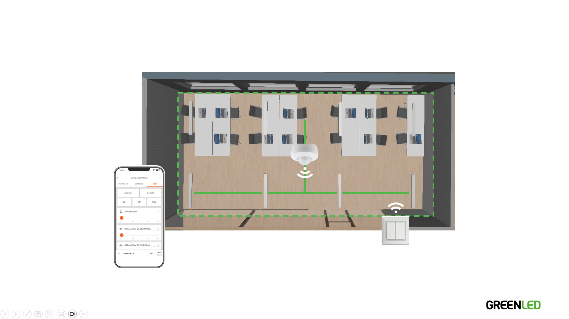 Tilakohtainen Bluetooth Hubsense toteutus