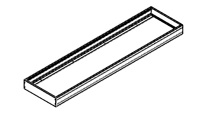 C8950074 Surface installation frame 300×1200 70 mm