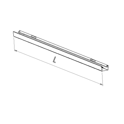 Extension profile L=0,5m , 1,0m , 1,5m , 2,0m , 2,5m