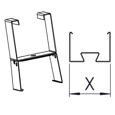 3508173 Gamma_Eco S suspension rail 120 bracket