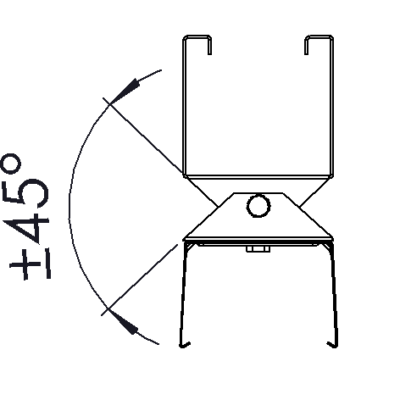 9905200 Gamma_Eco S adjustable suspension rail 70 bracket