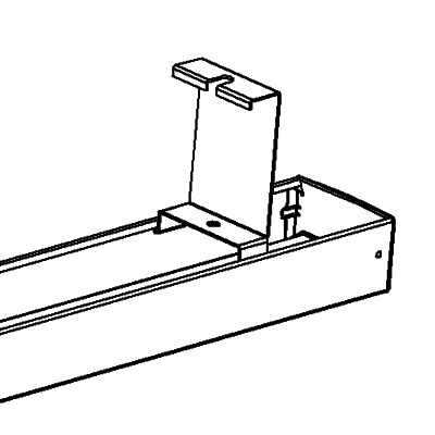 9905206 Omega Linear ladder- and threaded rod bracket