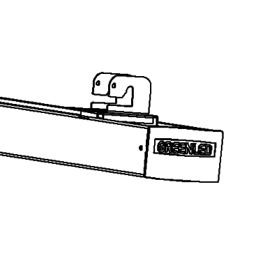 9908337 Omega Linear horizontal wire bracket (max ⌀8 mm)