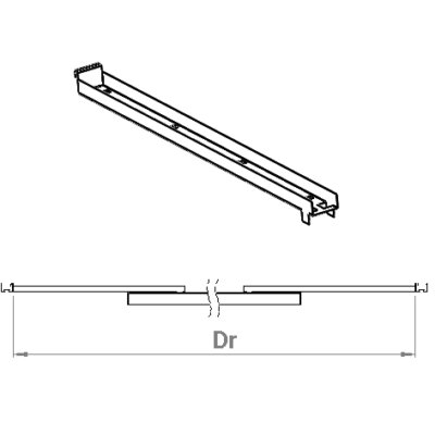 Rail bracket Phi 2312 Dr=3,0-3,8m or 3,8-4,5m